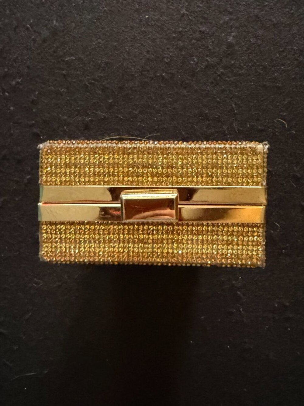 Rhinestone Embellished ‘Chocolate Bar’ Shaped Clutch Purse - Picture 7 of 11